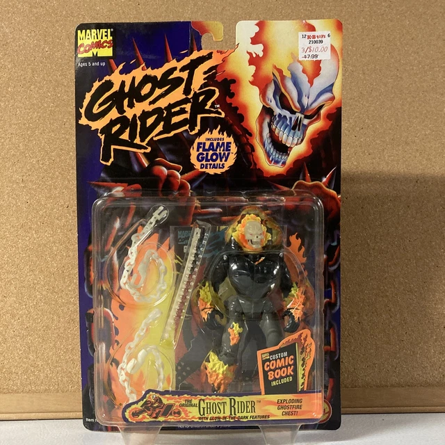 Exploding Ghost VINTAGE GHOST RIDER Action Figure Exploding Ghostfire Chest Toybiz ...