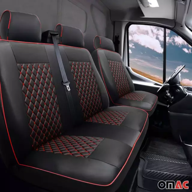 SCHONBEZÜGE KUNSTLEDER SITZBEZUG Sitzbezüge Schwarz für VW T5 T6  Transporter 2+1 EUR 159,90 - PicClick DE