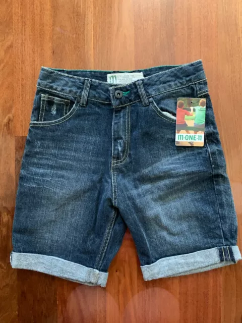 BNWT - M-ONE-11 boys denim cotton shorts (size 10) RRP $59.95 - 60% off