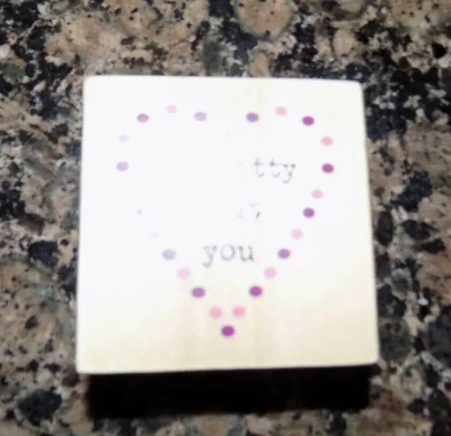 Holz Tinte Gummi Stempelblock ""I'm Dotty About You"" Kartenherstellung / Handwerk Neu
