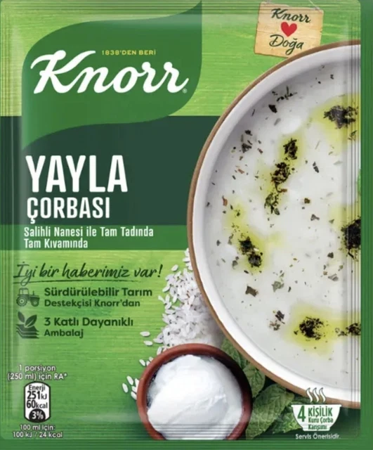 Knorr Yayla Corbası zuppa istantanea zuppa di altopiani 72 g