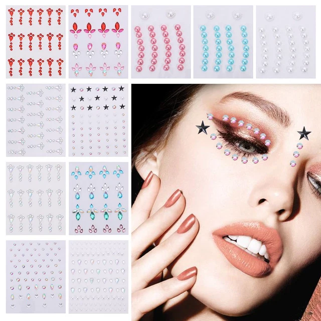 DIY Nail Art Gems Tattoo Body Crystal Eyeshadow Sticker Tattoo Stickers Makeup