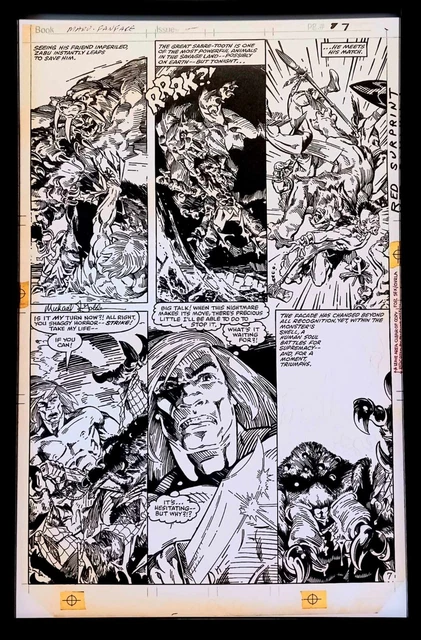 Marvel Fanfare #2 pg. 7 by Michael Golden 11x17 FRAMED Original Art Poster Comic