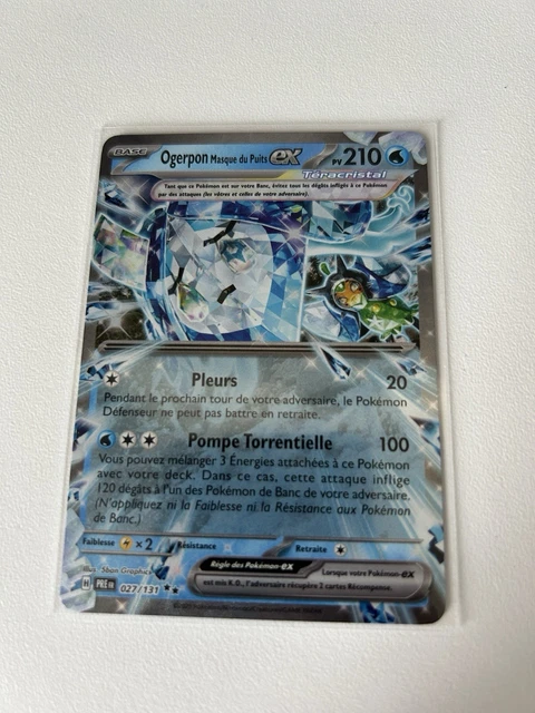 Carte Pokémon Ogerpon Masque du Puits-ex 027/131 Double rare Évolutions Prismatiques