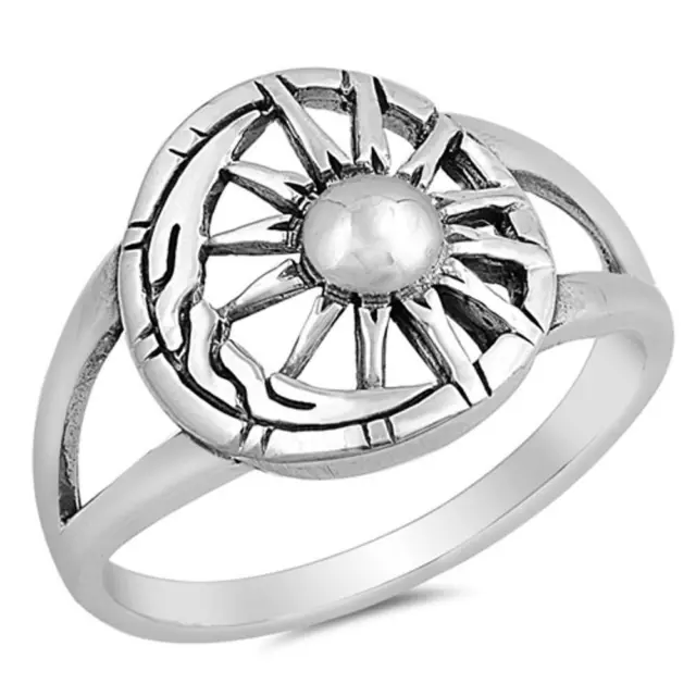Sun Moon Universe Amazing Detail Ring New .925 Sterling Silver Band Sizes 5-10