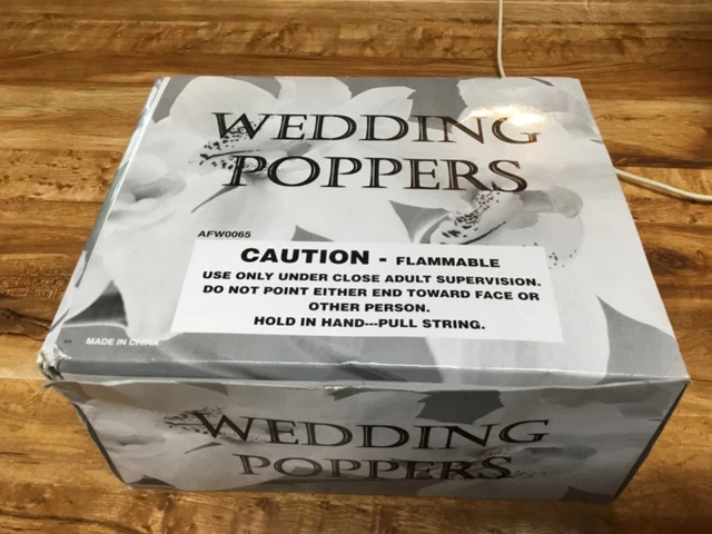 72 Pack Wedding Poppers  - Wedding Party Confetti Poppers  Engagement Birthday 