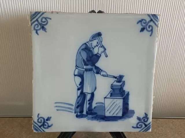 Ent Unique Tile Makkum Tichelaar Delft Holland Blacksmith