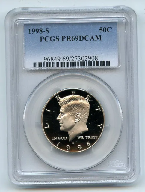 1998 S 50C Kennedy Half Dollar Proof PCGS PR69DCAM