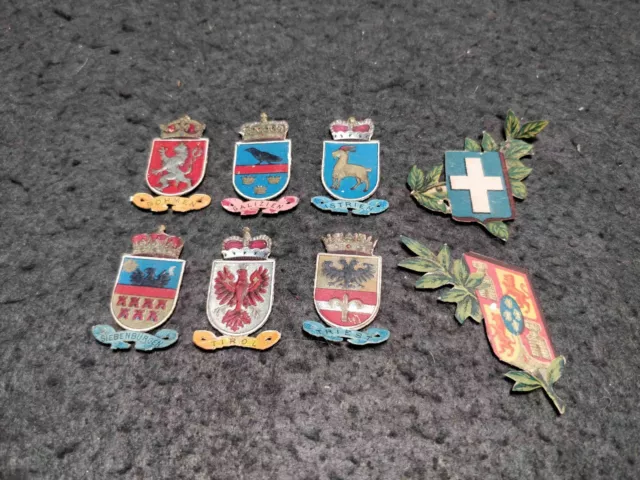 Rare Antique Victorian Die Cut Scraps Flags And Coats Lot 14