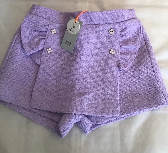 River island mini girls aged 3-4 years purple skort bag outfit BNWT 4