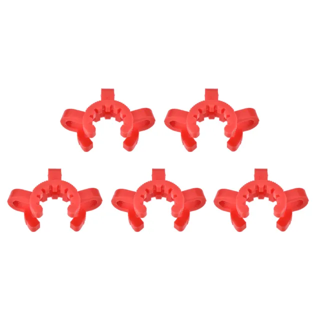 Lab Joint Clip Plastic Clamp for 19/22 or 19/38 Glass Taper Joints Red 5Pcs