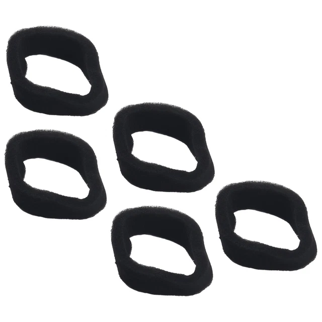 Lot De 5 éponges Filtre à Air Pour Débroussailleuses - Dimensions 50x43 Mm - En Mousse Noire - Compatible Multi-modèles