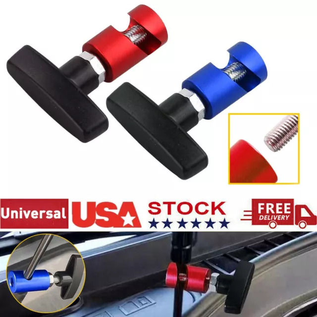 Red Blue Automotive Hood Lift Rod Support Clamp Shock Prop Strut Stopper 2x 1x