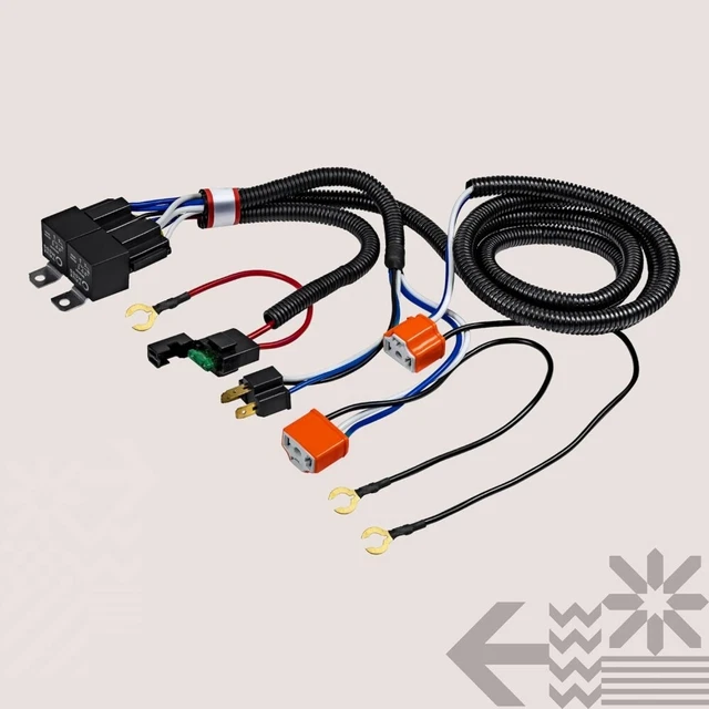 12V Auto H4-Halogen Scheinwerfer Booster Kabelbaum Anschluss