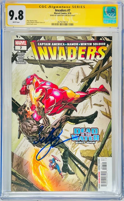 Sebastian Stan Signed CGC Signature Series Graded 9.8 Invaders #7