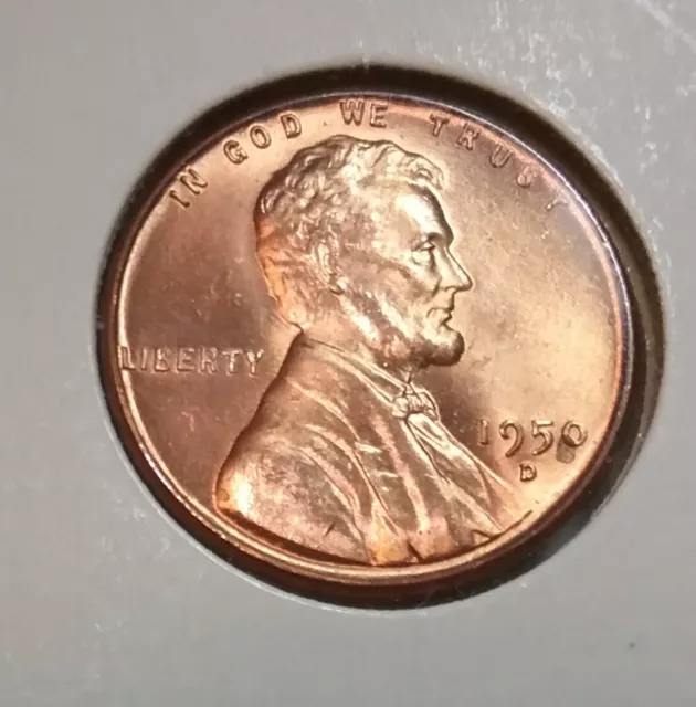 1950 Lincoln Wheat Cent  D - BU - Uncirculated
