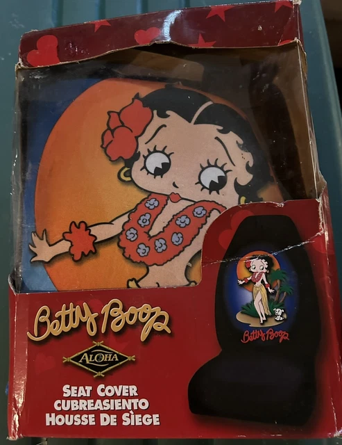 Vintage 2007 New in box 2 pc Set Betty Boop + Bimbo Dog! Aloha Car Seat Covers