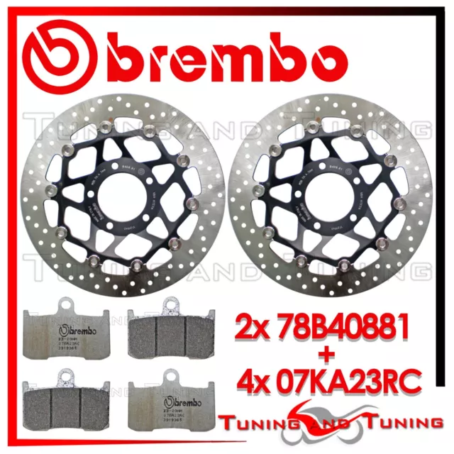 Dischi Freno Anteriore BREMBO + Pastiglie RC PER TRIUMPH TIGER 1050 2007 2008