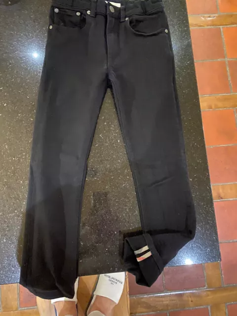 BURBERRY black young boys jeans age 10 years