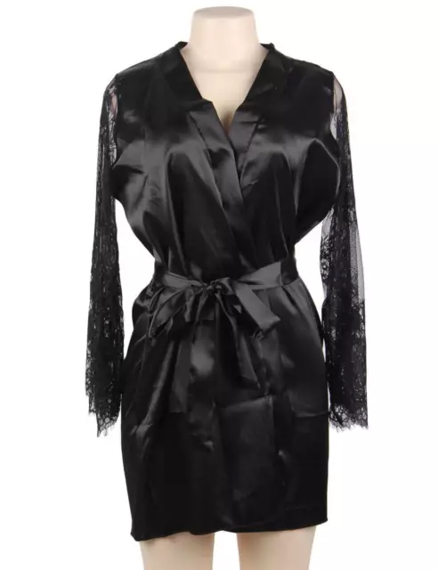 Elegant Lace 15 Denier Long Evening Gown Robe Plus Size Lingerie
