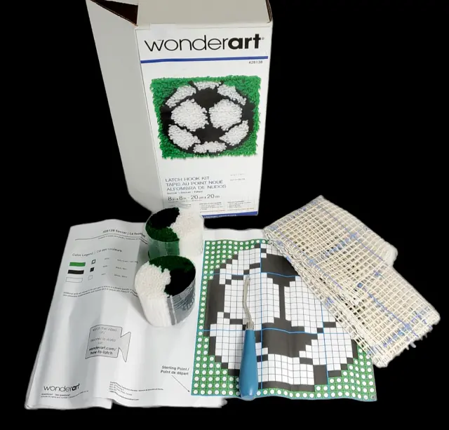 Kit para principiantes de gancho de pelota de fútbol artesanal WonderArt - herramienta gratuita de gancho de pestillo