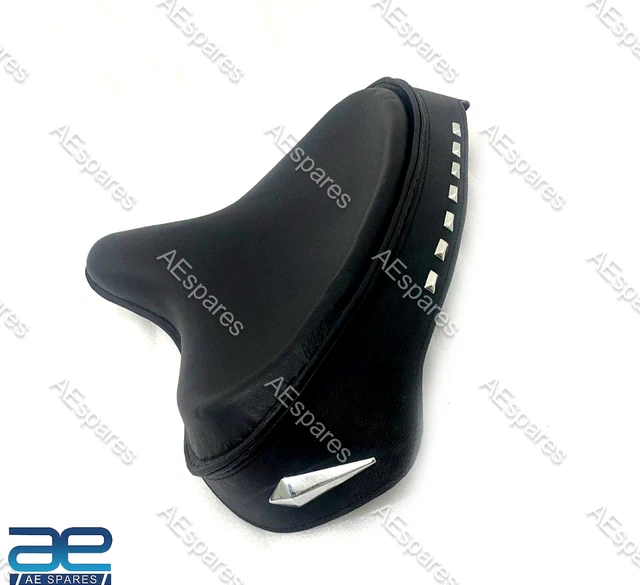 Siège Solo Cuir Véritable Beige Pour Harley Knucklehead Panhead Bobber - Neuf, Fabrication Inde