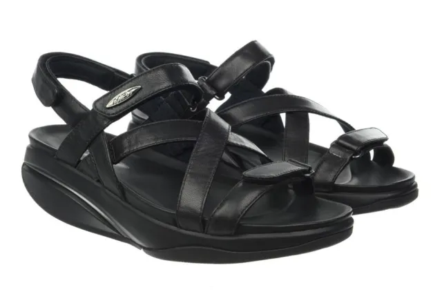 MBT KIBURI Strappy Black Leather Sandals- US Women's 9 -9.5 (EU40)