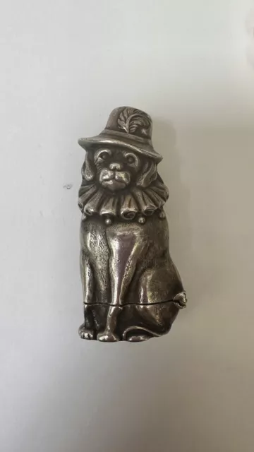Victorian Novelty silver Vesta Case Toby’s Dog,DAB England