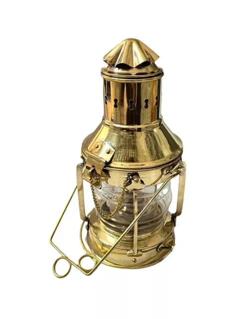 Heavy Duty Nautical Solid Brass 10" Wall Hanging Lantern Home Decor