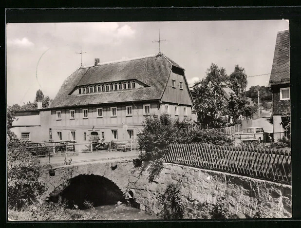 AK Eibau /Kr. Löbau, Ansicht Haus mit Brücke