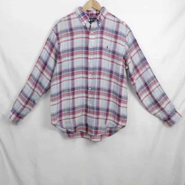 Camicia Ralph Lauren a quadri azzurro taglia L da uomo