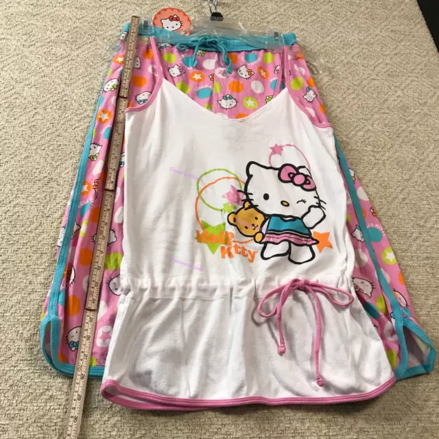 2008 Hello Kitty Sanrio 2PC. Capri Pant & Top Sleepwear Junior SIze L 100%Cotton 2