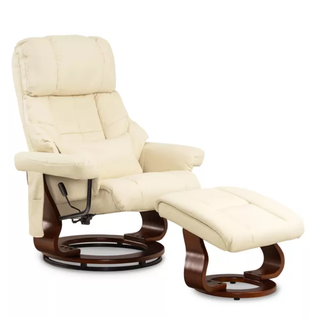 MCombo Relaxsessel Fernsehsessel 360° drehbar Massagesessel mit Fußhocker 9068