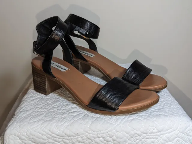 Steve Madden Kemmy Ankle Strap Sandal - Women's Size 6.5M, Black