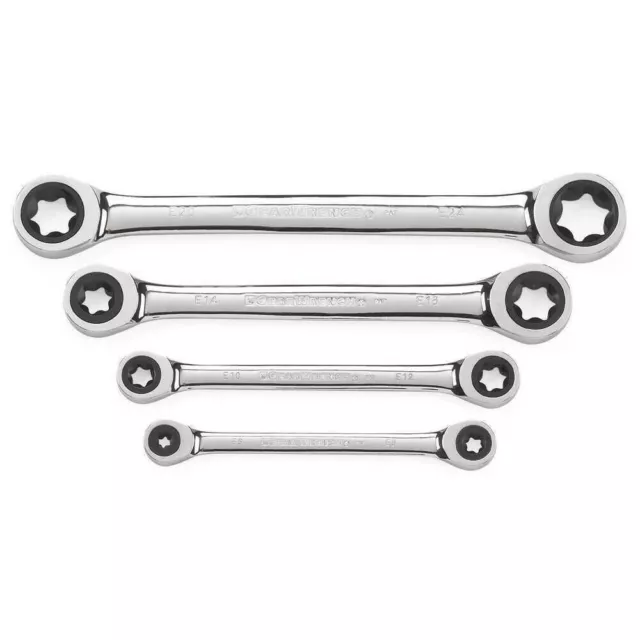 Gearwrench 9224D 4 Pc E-Torx Double Box Ratcheting Wrench Set