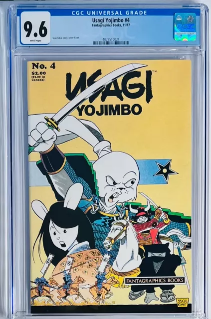 Usagi Yojimbo #4 CGC 9.6-Usagi Yojimbo Does His Thing! Stan Sakai Cover & Art!!!