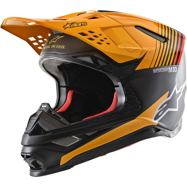Alpinestars Supertech S-M10 Dyno Black Orange Motocross MX Off Road Helmet