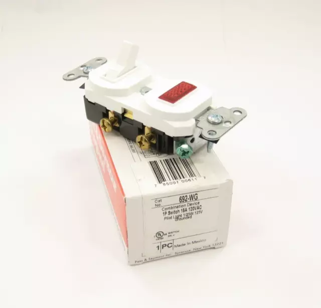 Pass and Seymour 692-WG Combination Device Switch with Pilot Light
