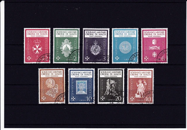 SMOM 1966 - Malteser Ritterorden - Freimarkenserie Wappen / gestempelt 15.11.66