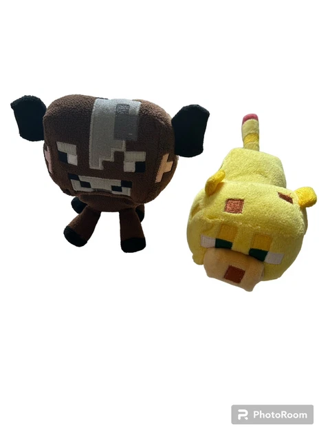 SET OF TWO Minecraft Ocelot Plush Mojang 2014 Soft Toy and cow £4.00
