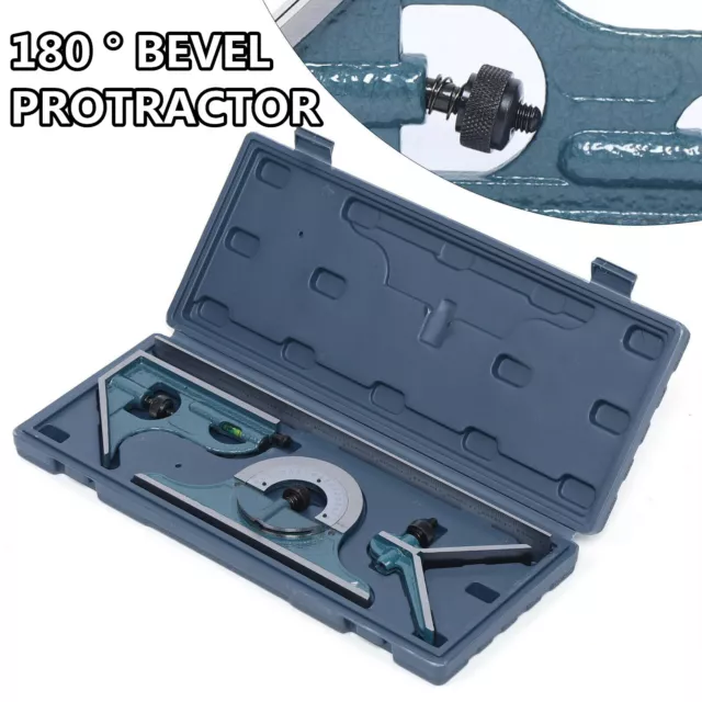 High Precision 180 °Combination Square Protractor Set Universal Bevel Ruler