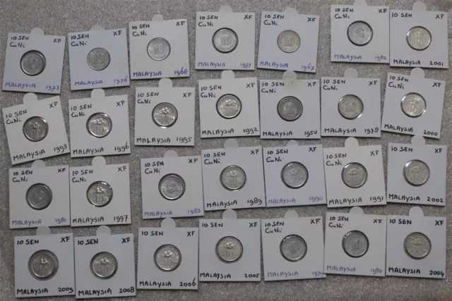 🧭 🇲🇾 Malaysia 10 Sen Coin Collection B66 #665