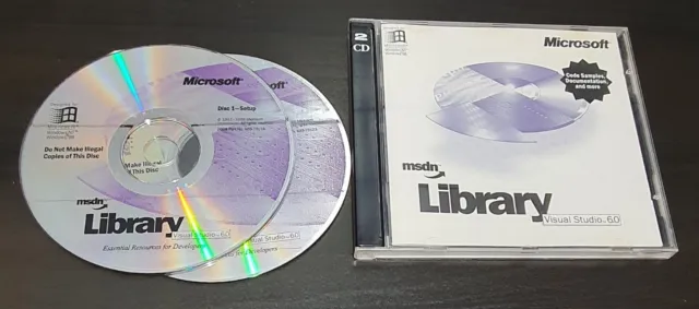 Microsoft MSDN Library Visual Studio 6.0 CD Rom