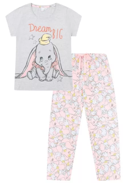 Femmes Disney Dumbo Dream Grand Pyjama Long Ensemble Tailles UK 8 Pour 20 w22 2