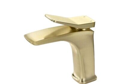 Boyel Living Single Hole Single Handle Bathroom Faucet in Gold-New Read