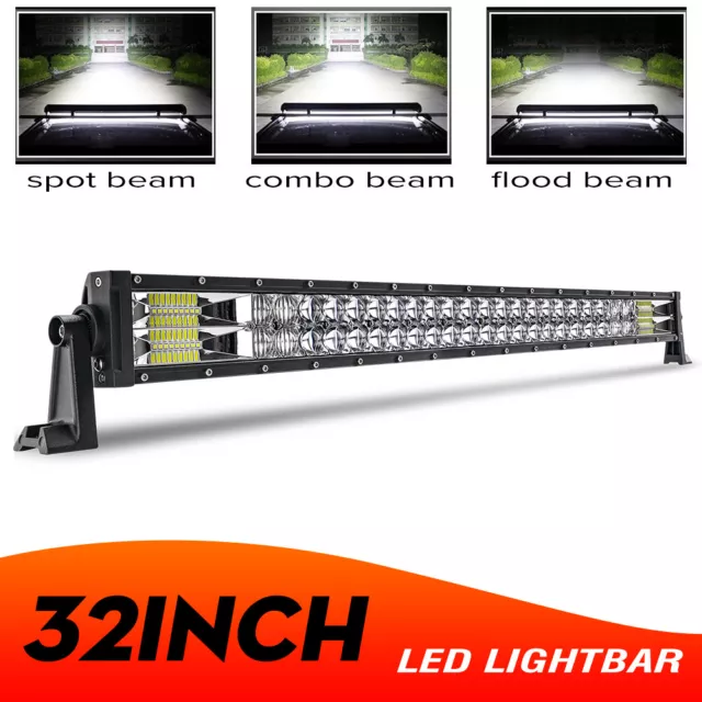 32 Zoll LED Lichtleiste Arbeitsscheinwerfer Light Bar Offroad 4WD PickUP SUV 12V