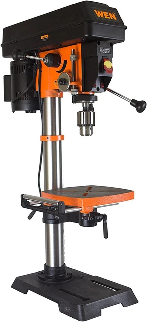 WEN 4214T 5-Amp 12-Inch Variable Speed Cast Iron Black Orange, Orange