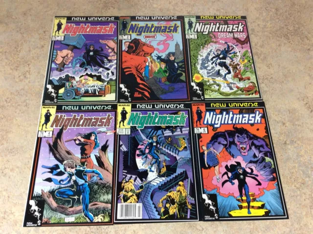 Nightmask #1,2,3,4,5,6 Lot Of 6 Comic F/Vf 1986-1987 Marvel