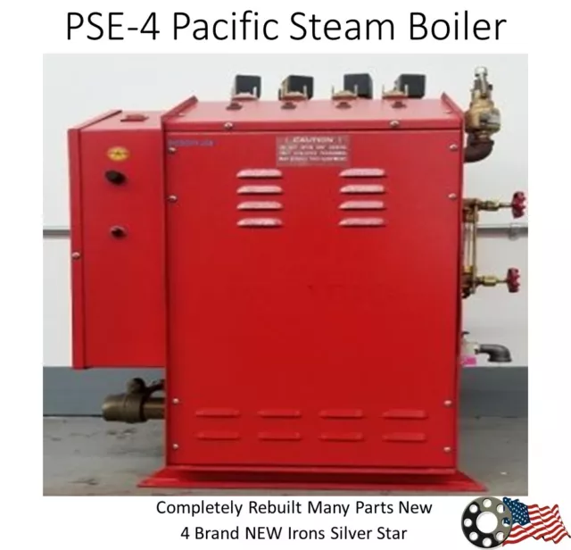 Used Pacific Steam Boiler 4 NEW Silver Star Irons SE-2000