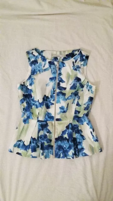 KAREN MILLEN Iris Floral Print Peplum Blouse Top UK Size UK 10 EUR 38 RRP £99